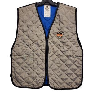 ERGODYNE Work Gear Vest CHILL-ITS 6665 Evaporative Adult XL Gray Workwear